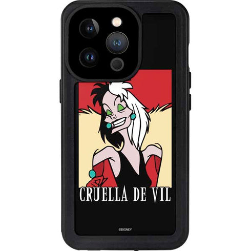 Disney Villains Cruella de Vil iPhone 15 Pro Waterproof Case